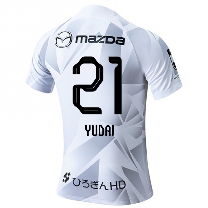 Kids Football Yudai Tanaka #21 White Grey Black Away Jersey 2024/25 T-Shirt Canada