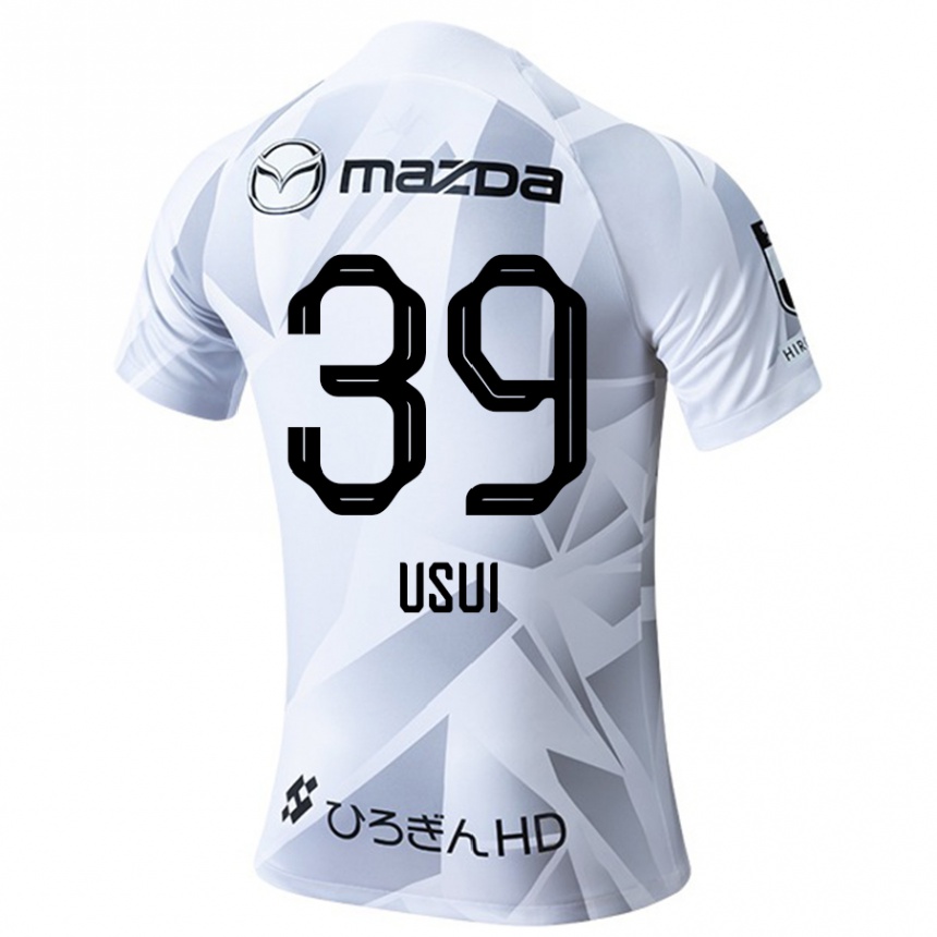 Kids Football Haruto Usui #39 White Grey Black Away Jersey 2024/25 T-Shirt Canada