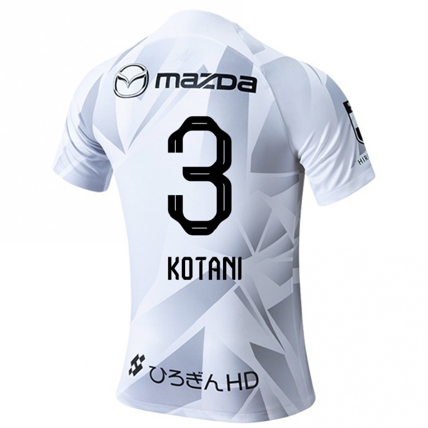 Kids Football Fuga Kotani #3 White Grey Black Away Jersey 2024/25 T-Shirt Canada