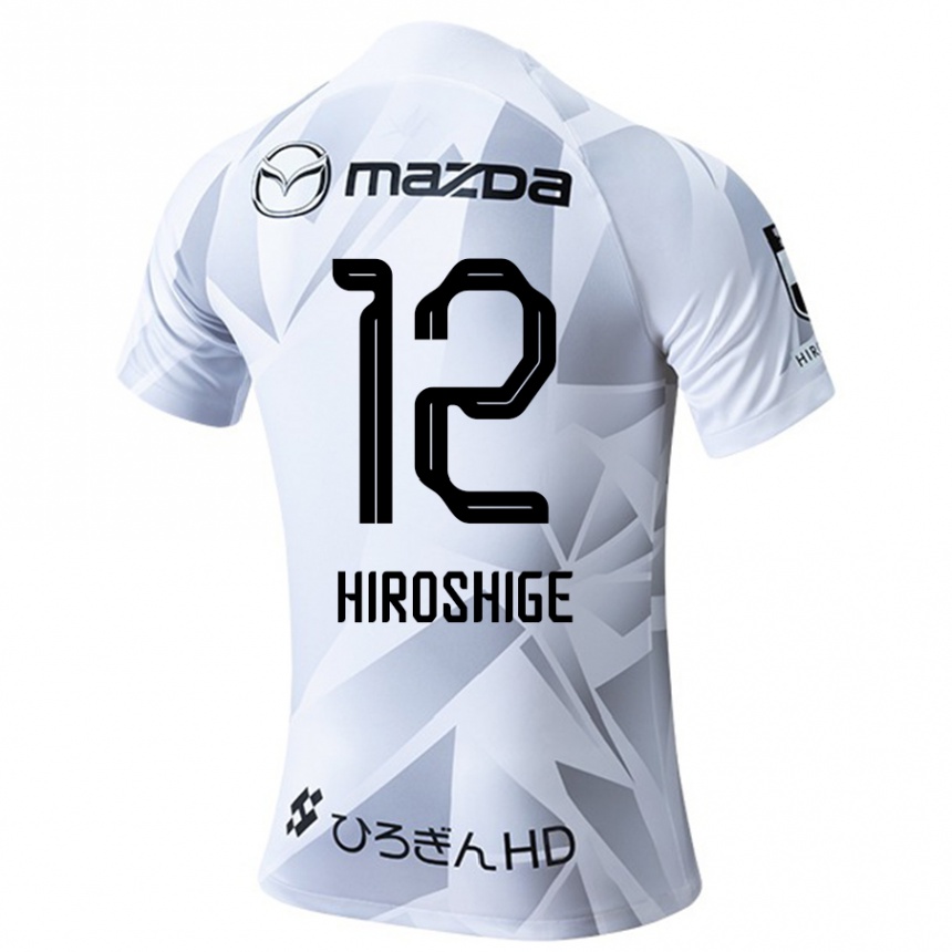 Kids Football Soma Hiroshige #12 White Grey Black Away Jersey 2024/25 T-Shirt Canada