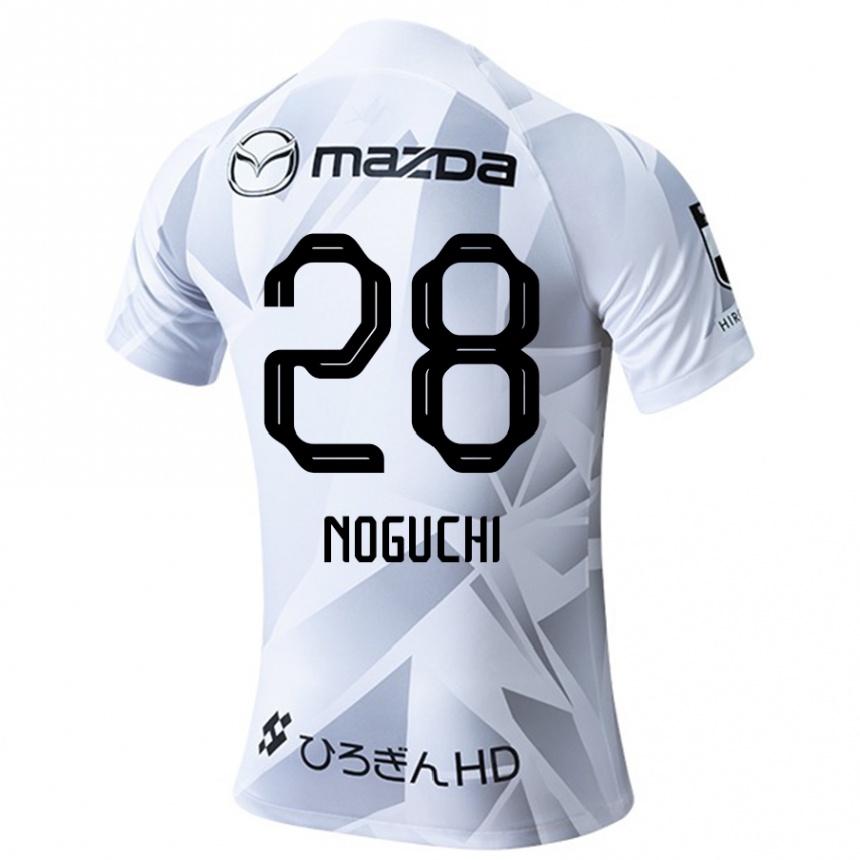 Enfant Football Maillot Rento Noguchi #28 Blanc Gris Noir Tenues Extérieur 2024/25 Canada