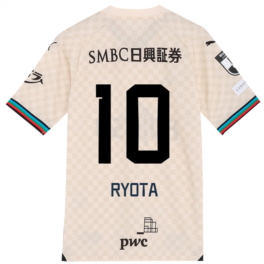 Enfant Football Maillot Ryota Oshima #10 Blanc Gris Tenues Extérieur 2024/25 Canada