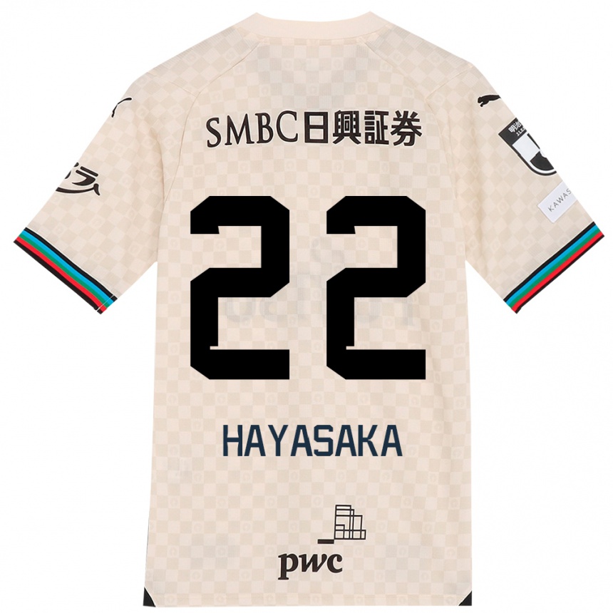 Enfant Football Maillot Yuki Hayasaka #22 Blanc Gris Tenues Extérieur 2024/25 Canada