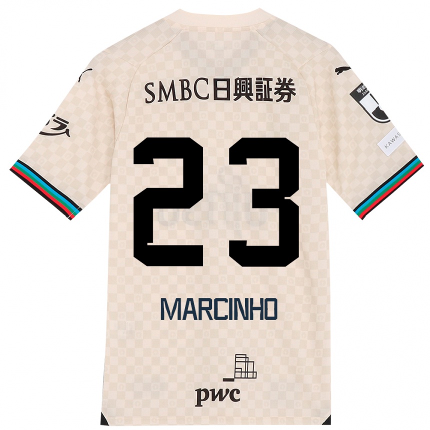 Kids Football Marcinho #23 White Gray Away Jersey 2024/25 T-Shirt Canada