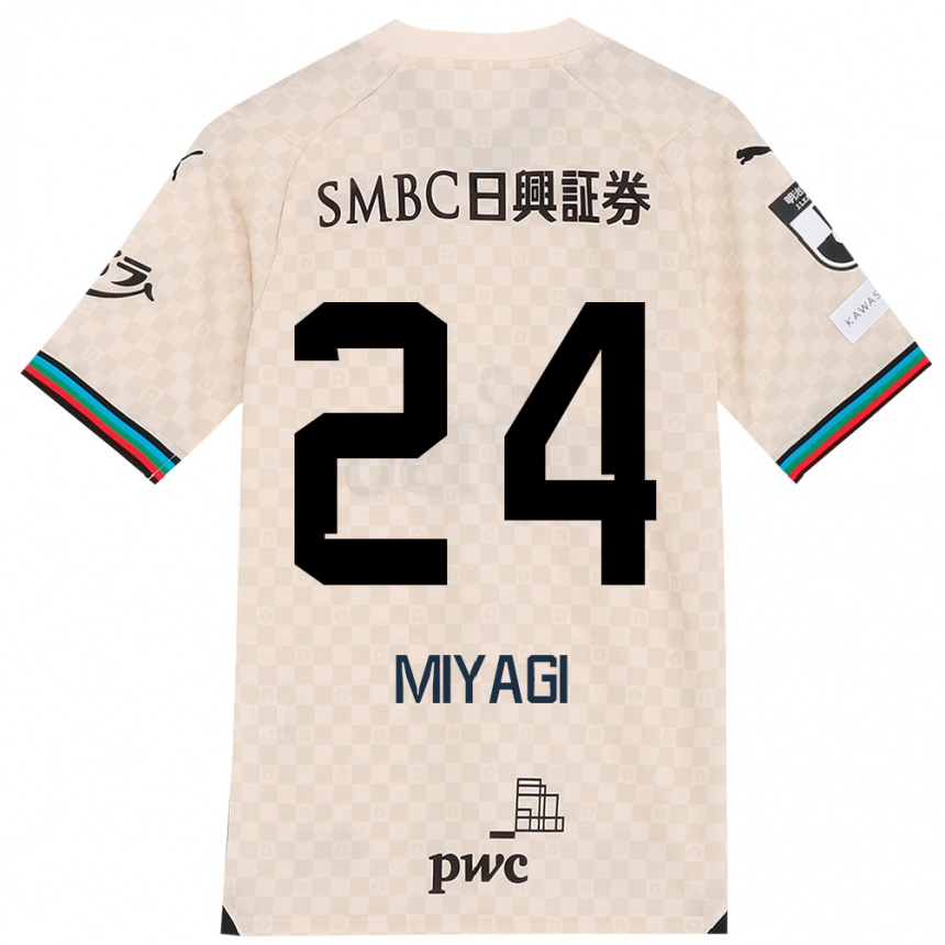 Enfant Football Maillot Ten Miyagi #24 Blanc Gris Tenues Extérieur 2024/25 Canada