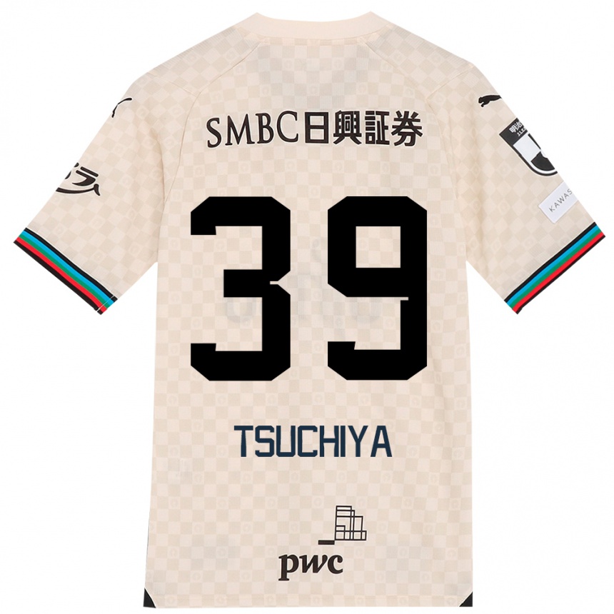 Enfant Football Maillot Kaito Tsuchiya #39 Blanc Gris Tenues Extérieur 2024/25 Canada