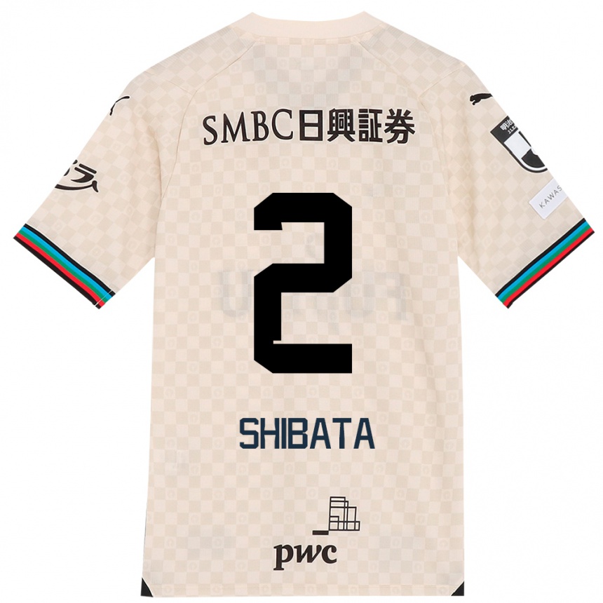 Kids Football Shotaro Shibata #2 White Gray Away Jersey 2024/25 T-Shirt Canada