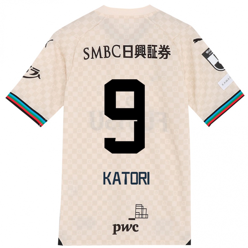 Enfant Football Maillot Takeshi Katori #9 Blanc Gris Tenues Extérieur 2024/25 Canada