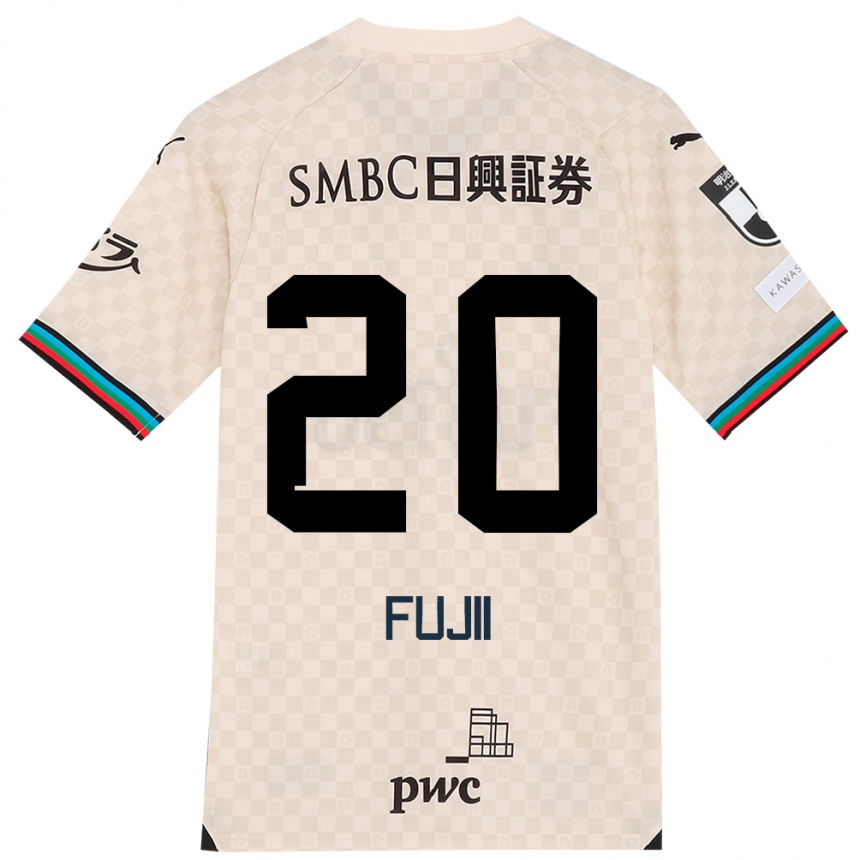 Enfant Football Maillot Rensuke Fujii #20 Blanc Gris Tenues Extérieur 2024/25 Canada