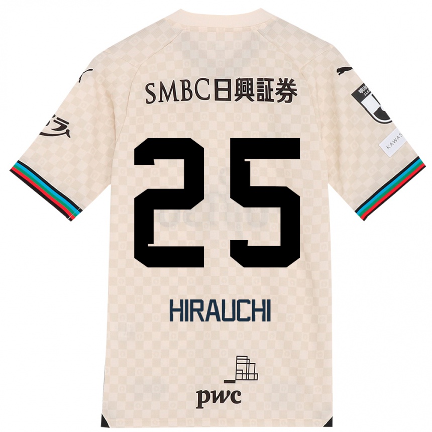 Enfant Football Maillot Issei Hirauchi #25 Blanc Gris Tenues Extérieur 2024/25 Canada