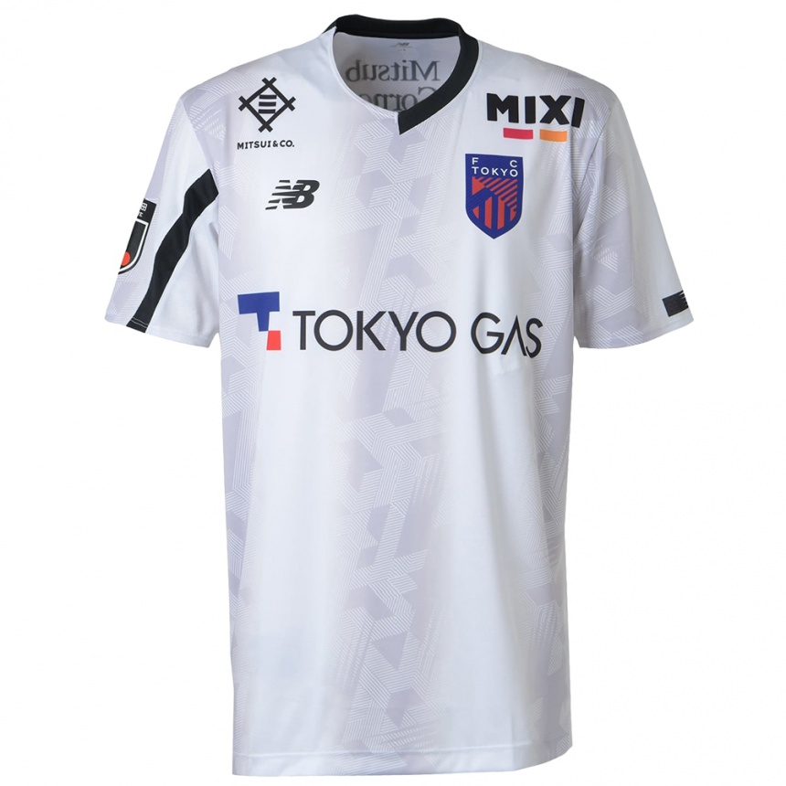 Kids Football Yutaha Okoshi #12 White Black Away Jersey 2024/25 T-Shirt Canada