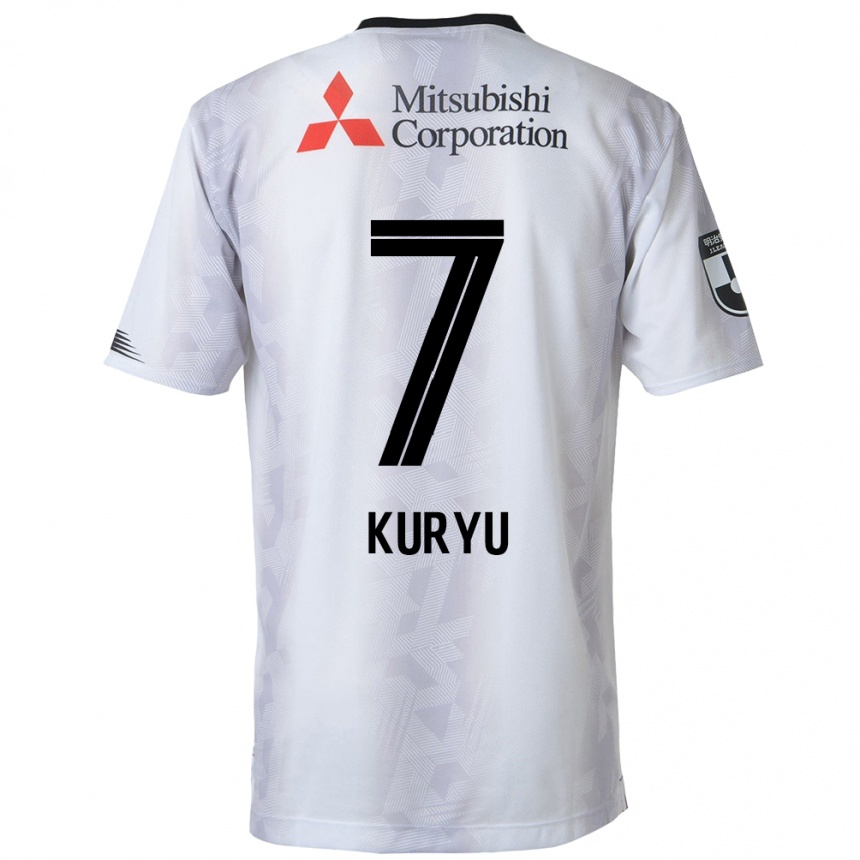 Enfant Football Maillot Kuryu Matsuki #7 Blanc Noir Tenues Extérieur 2024/25 Canada