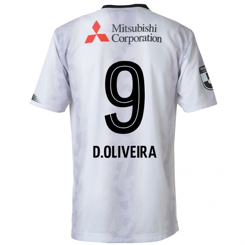 Enfant Football Maillot Diego Oliveira #9 Blanc Noir Tenues Extérieur 2024/25 Canada