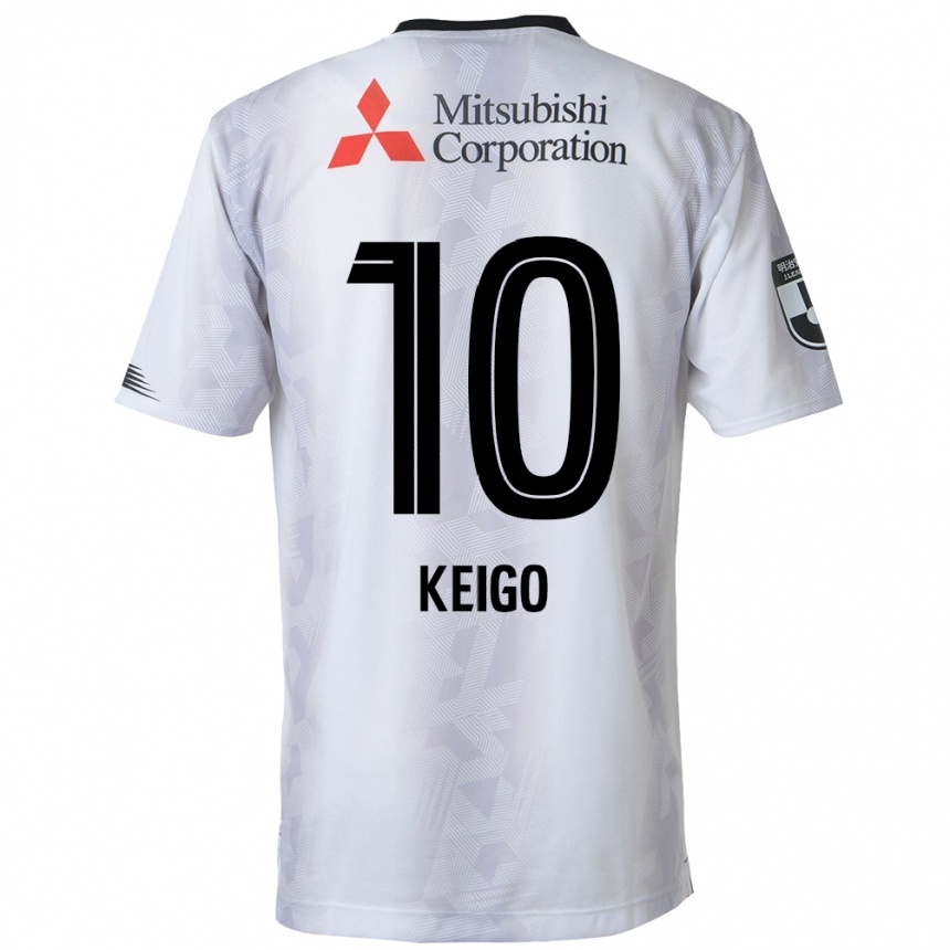 Kids Football Keigo Higashi #10 White Black Away Jersey 2024/25 T-Shirt Canada