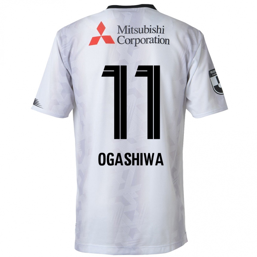 Enfant Football Maillot Tsuyoshi Ogashiwa #11 Blanc Noir Tenues Extérieur 2024/25 Canada