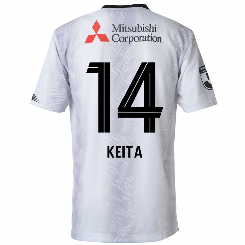 Enfant Football Maillot Keita Yamashita #14 Blanc Noir Tenues Extérieur 2024/25 Canada