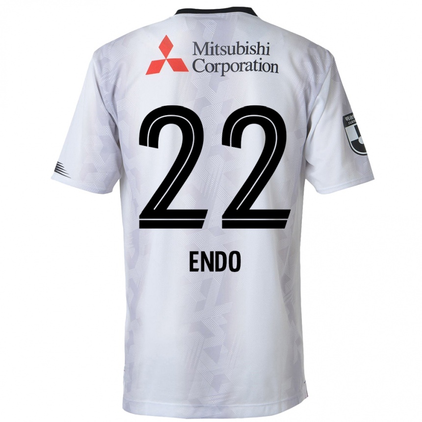 Enfant Football Maillot Keita Endo #22 Blanc Noir Tenues Extérieur 2024/25 Canada