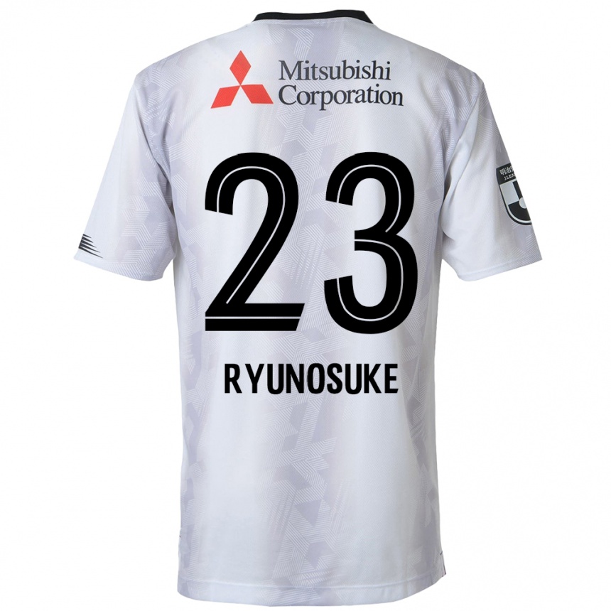 Enfant Football Maillot Ryunosuke Sato #23 Blanc Noir Tenues Extérieur 2024/25 Canada