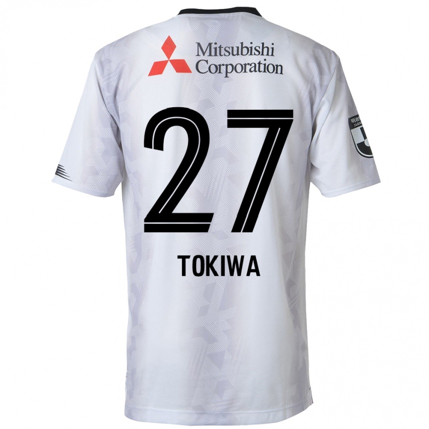 Kids Football Kyota Tokiwa #27 White Black Away Jersey 2024/25 T-Shirt Canada