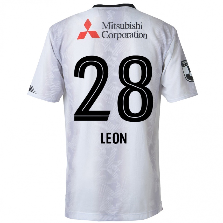 Enfant Football Maillot Leon Nozawa #28 Blanc Noir Tenues Extérieur 2024/25 Canada