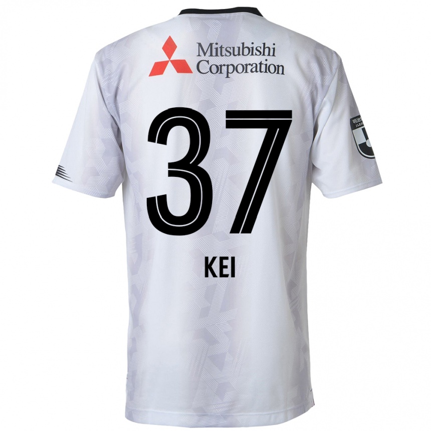 Kids Football Kei Koizumi #37 White Black Away Jersey 2024/25 T-Shirt Canada