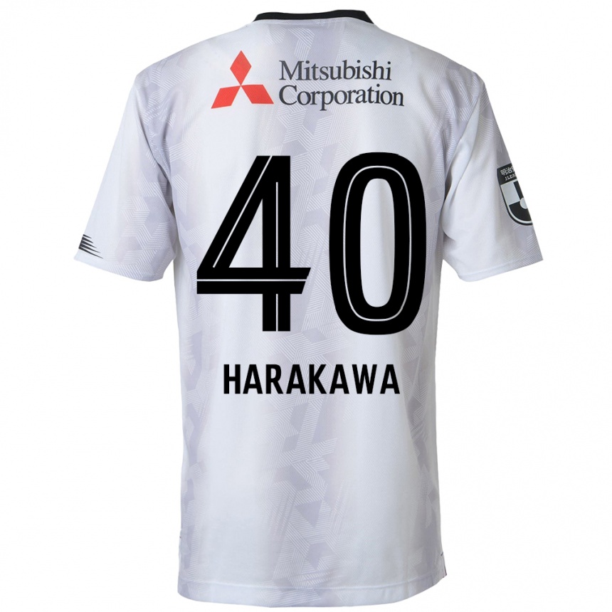 Kids Football Riki Harakawa #40 White Black Away Jersey 2024/25 T-Shirt Canada