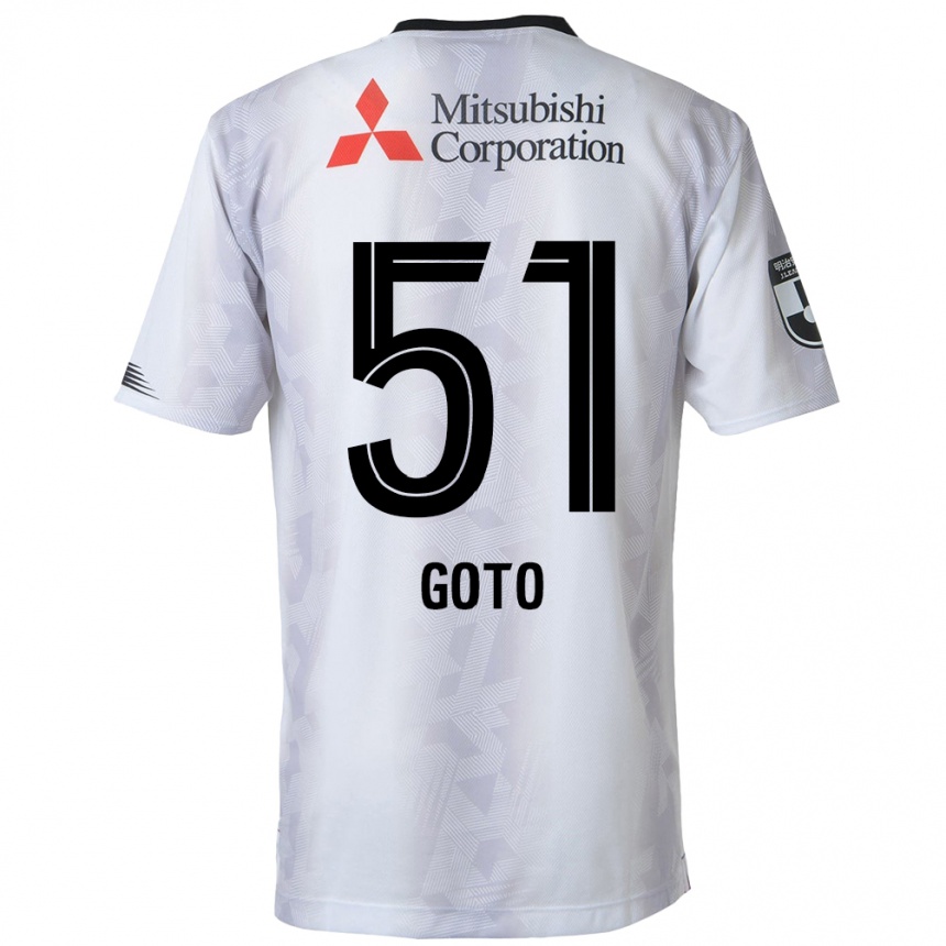 Kids Football Wataru Goto #51 White Black Away Jersey 2024/25 T-Shirt Canada