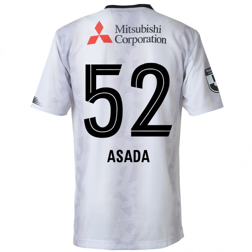 Kids Football Rui Asada #52 White Black Away Jersey 2024/25 T-Shirt Canada