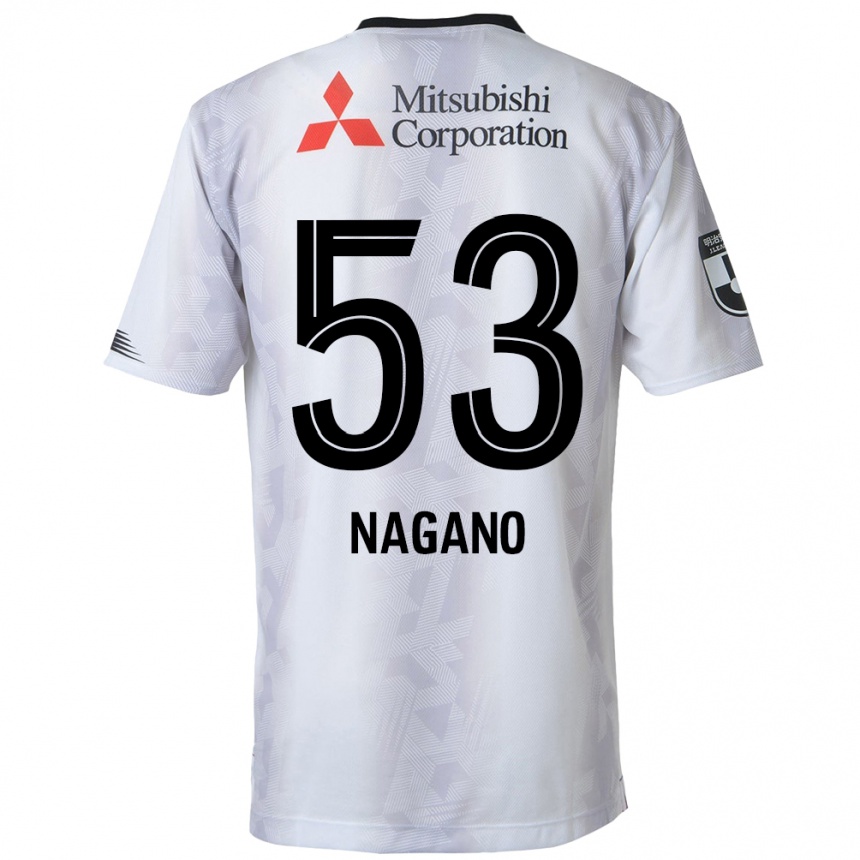 Kids Football Shuto Nagano #53 White Black Away Jersey 2024/25 T-Shirt Canada