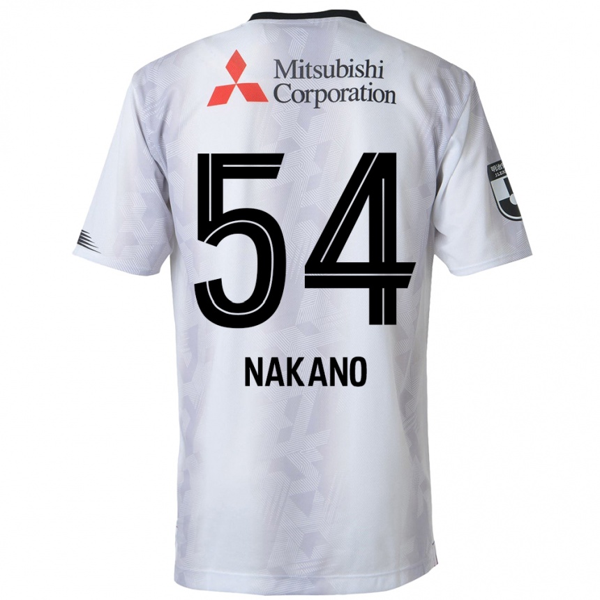 Kids Football Yui Nakano #54 White Black Away Jersey 2024/25 T-Shirt Canada