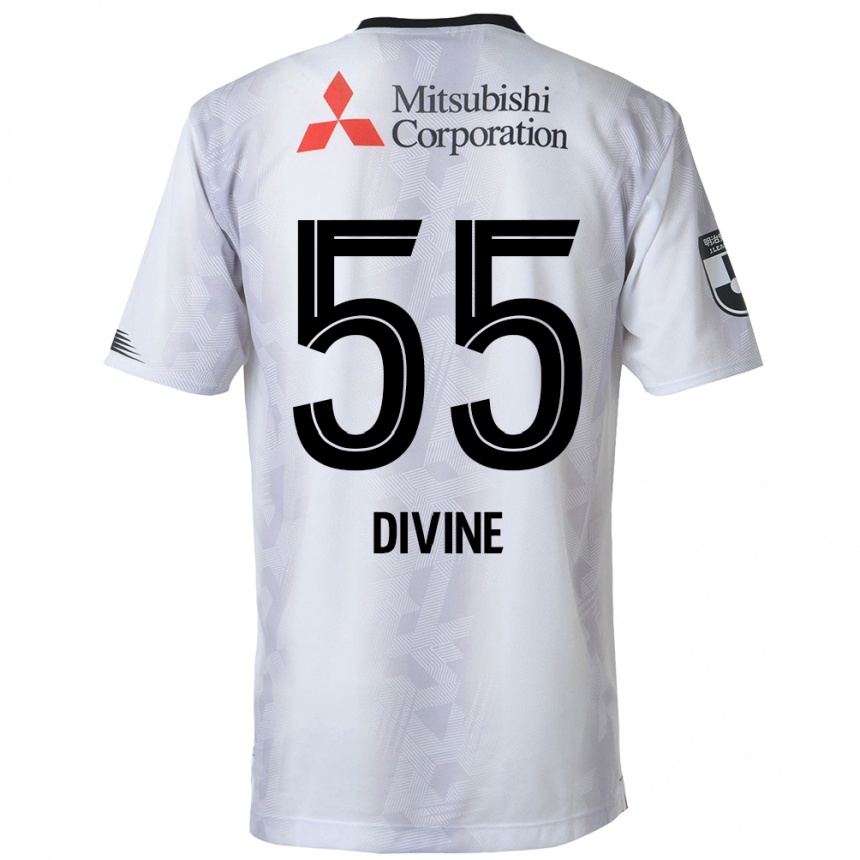 Kids Football Divine Chinedu Otani #55 White Black Away Jersey 2024/25 T-Shirt Canada