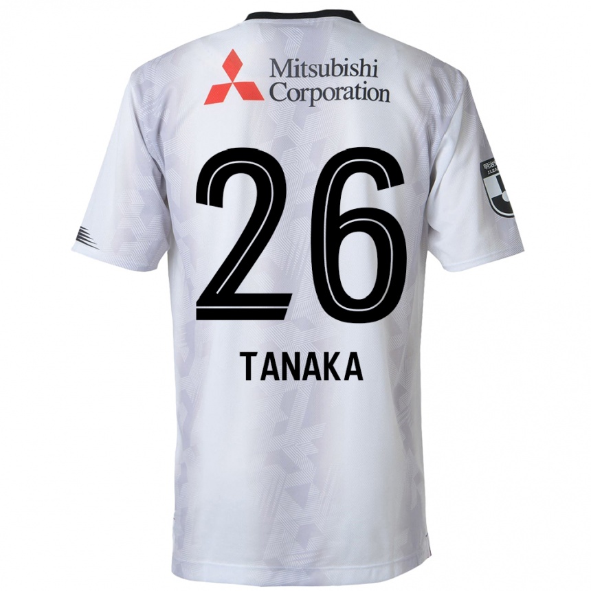 Enfant Football Maillot Haruto Tanaka #26 Blanc Noir Tenues Extérieur 2024/25 Canada