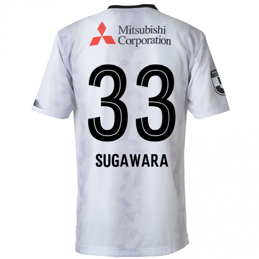 Enfant Football Maillot Yuta Sugawara #33 Blanc Noir Tenues Extérieur 2024/25 Canada