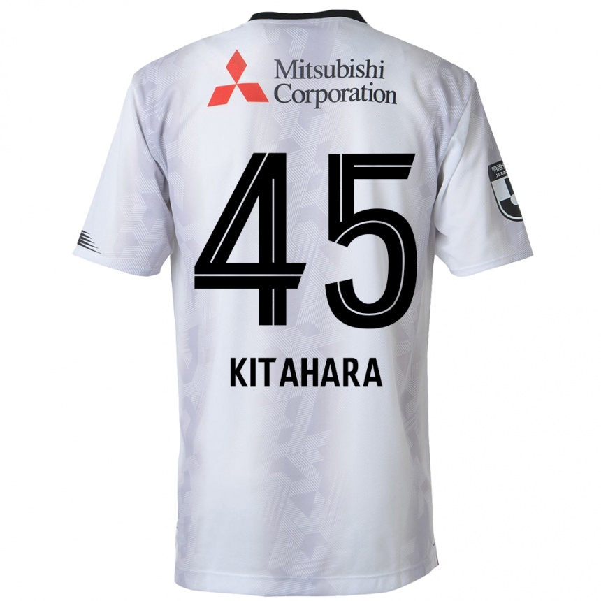 Kids Football Maki Kitahara #45 White Black Away Jersey 2024/25 T-Shirt Canada