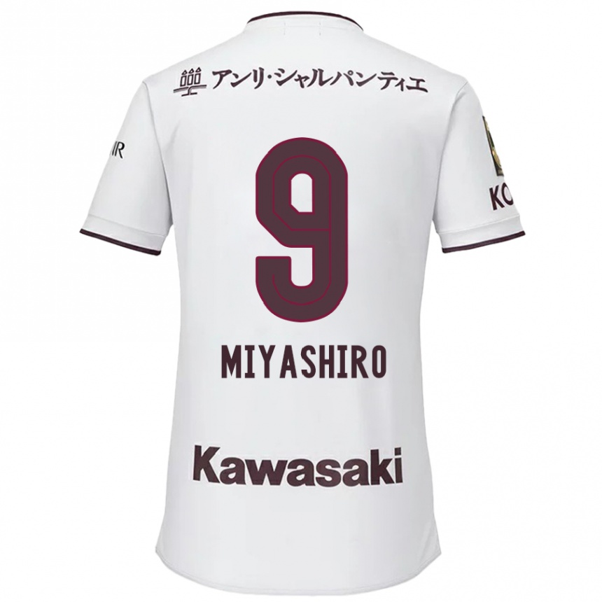 Kids Football Taisei Miyashiro #9 White Red Away Jersey 2024/25 T-Shirt Canada