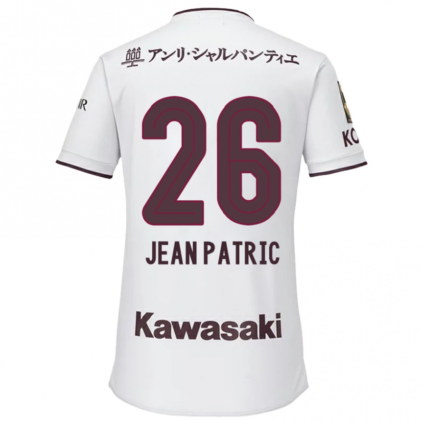 Kids Football Jean Patric #26 White Red Away Jersey 2024/25 T-Shirt Canada