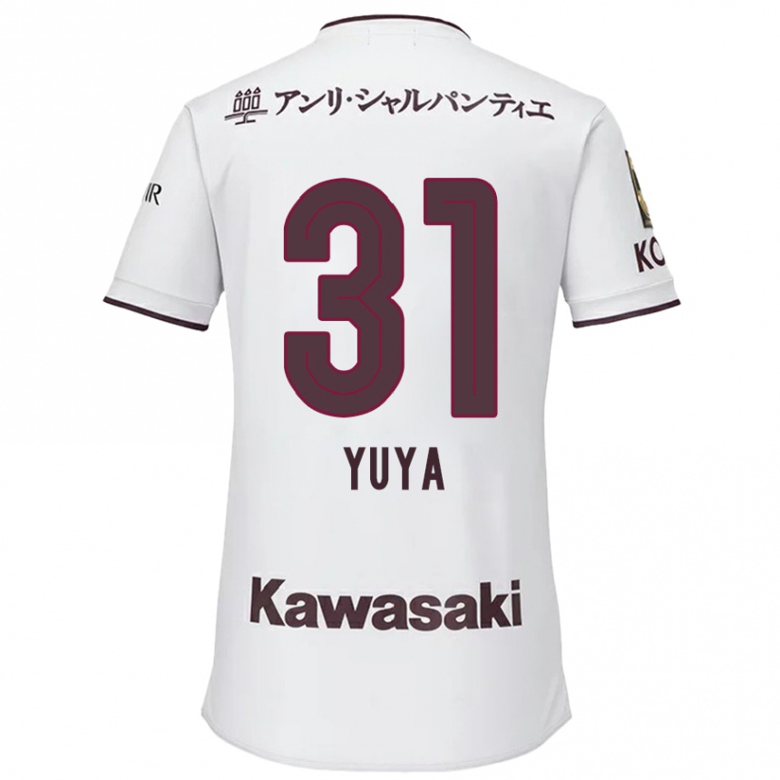 Enfant Football Maillot Yuya Nakasaka #31 Blanc Rouge Tenues Extérieur 2024/25 Canada