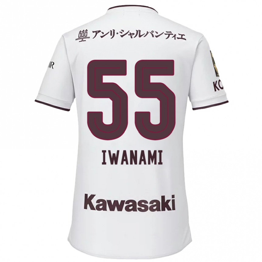 Kids Football Takuya Iwanami #55 White Red Away Jersey 2024/25 T-Shirt Canada