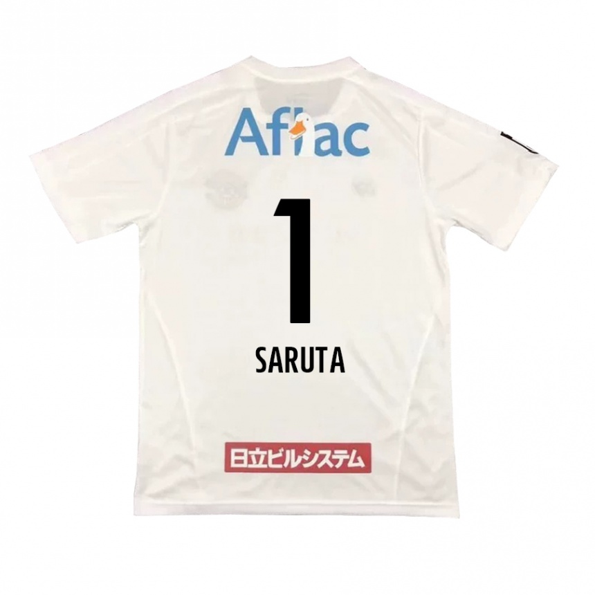 Kids Football Haruki Saruta #1 White Black Away Jersey 2024/25 T-Shirt Canada