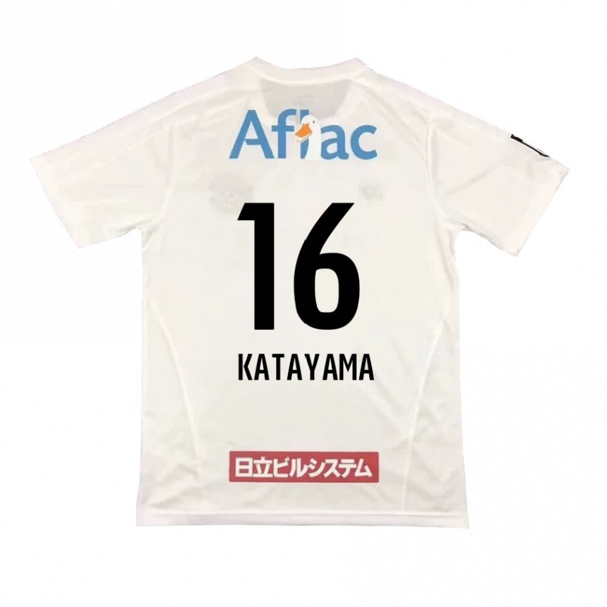 Kids Football Eiichi Katayama #16 White Black Away Jersey 2024/25 T-Shirt Canada