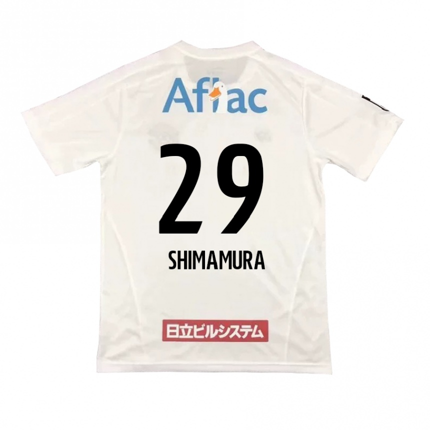 Enfant Football Maillot Takuya Shimamura #29 Blanc Noir Tenues Extérieur 2024/25 Canada