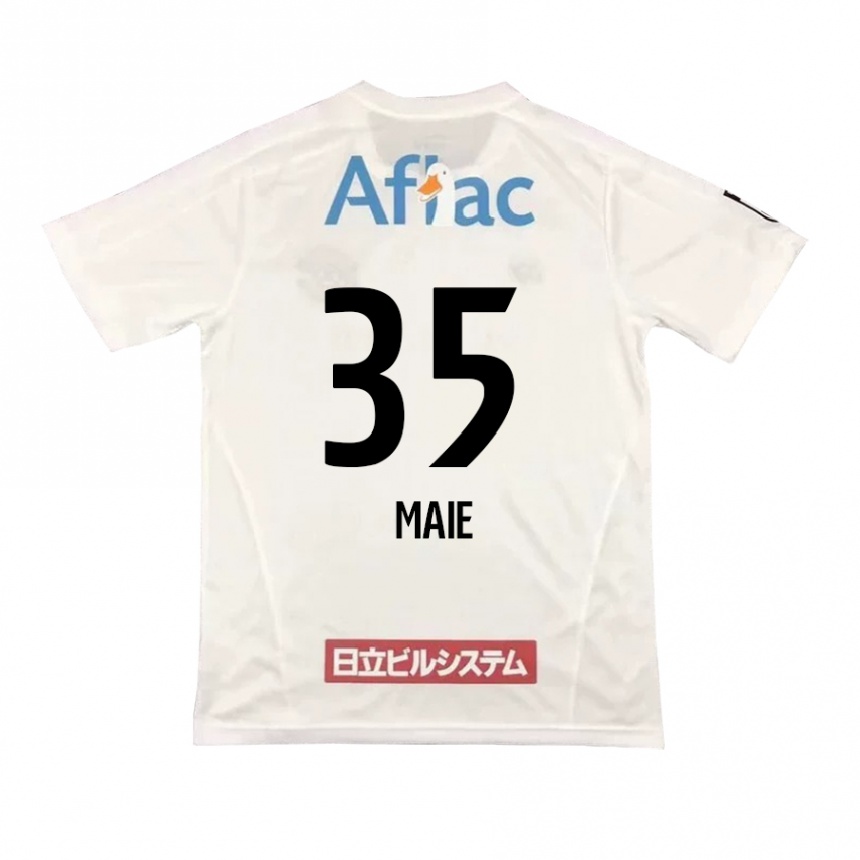 Enfant Football Maillot Hidetaka Maie #35 Blanc Noir Tenues Extérieur 2024/25 Canada