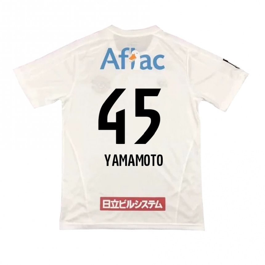 Kids Football Ota Yamamoto #45 White Black Away Jersey 2024/25 T-Shirt Canada