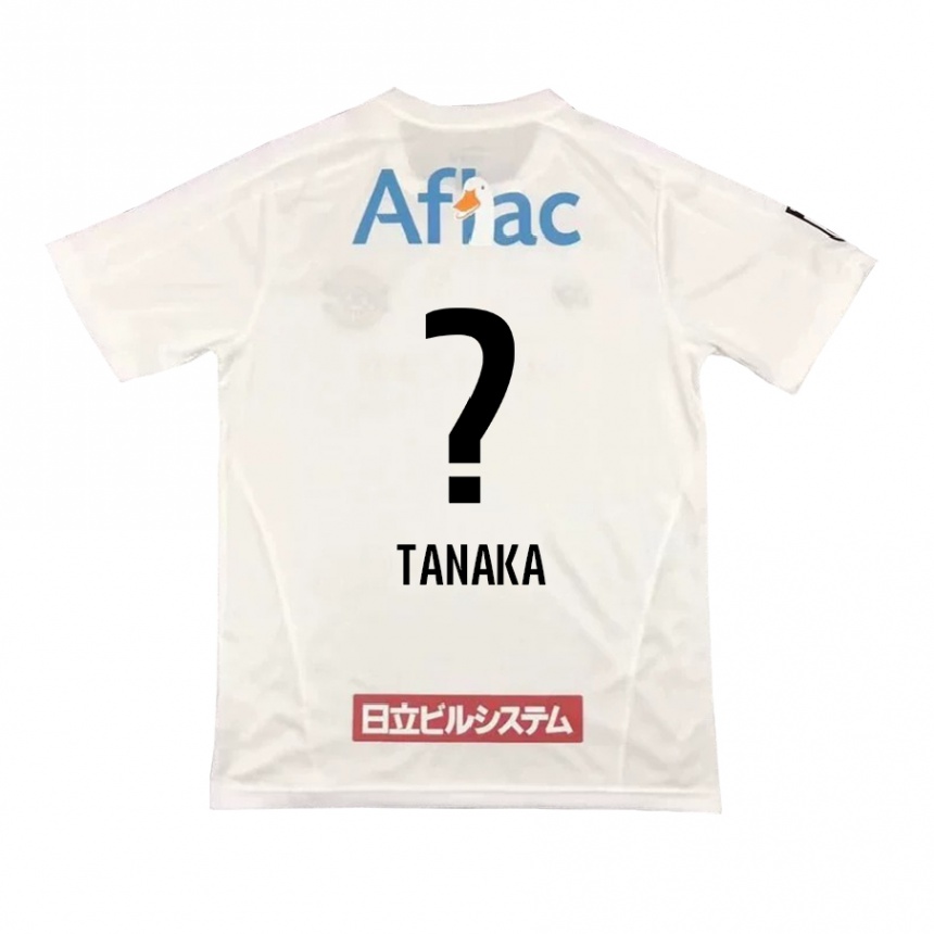 Kids Football Ari Tanaka #0 White Black Away Jersey 2024/25 T-Shirt Canada