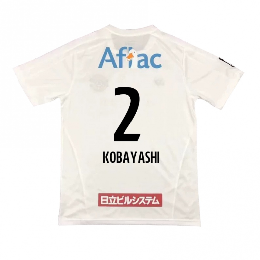 Kids Football Kensei Kobayashi #2 White Black Away Jersey 2024/25 T-Shirt Canada