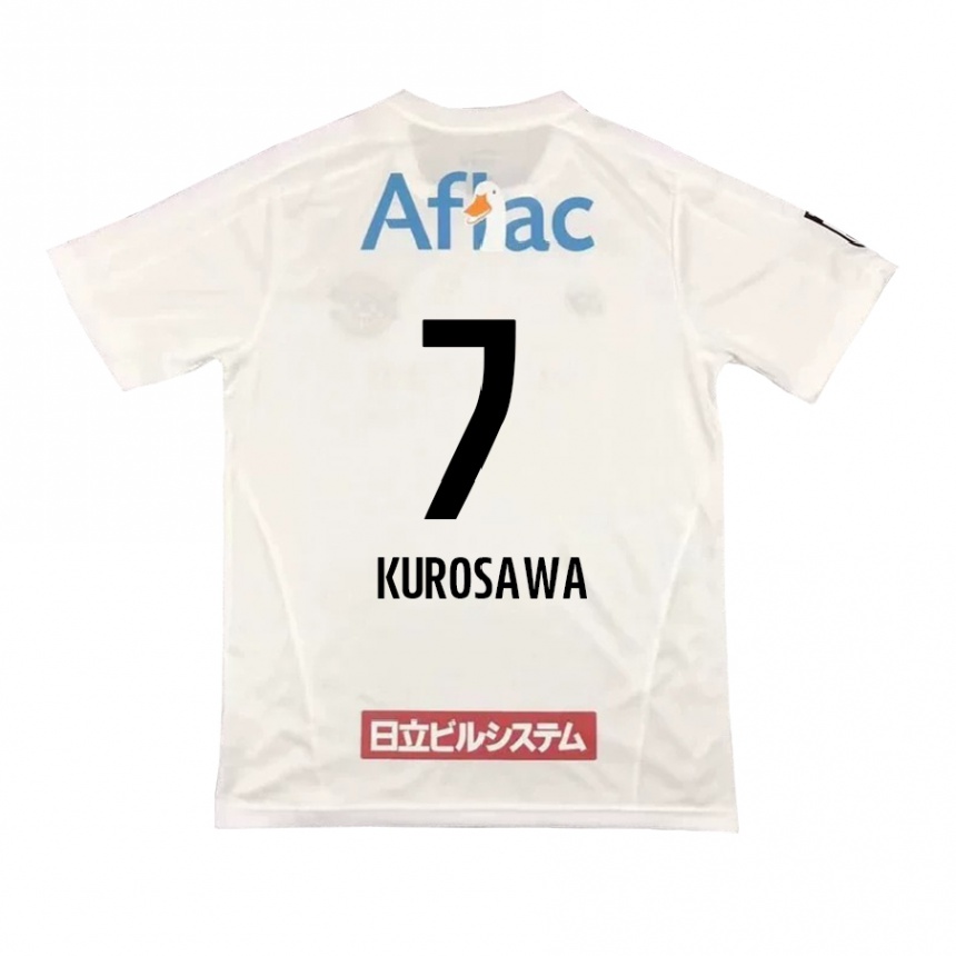 Kids Football Shido Kurosawa #7 White Black Away Jersey 2024/25 T-Shirt Canada