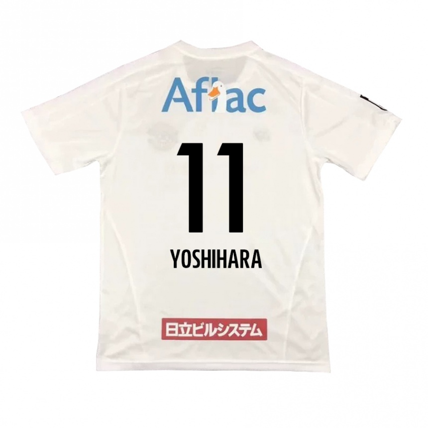 Enfant Football Maillot Futo Yoshihara #11 Blanc Noir Tenues Extérieur 2024/25 Canada