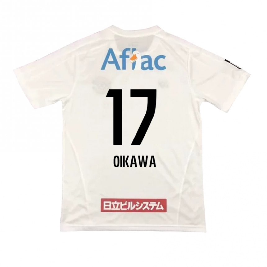 Kids Football Koki Oikawa #17 White Black Away Jersey 2024/25 T-Shirt Canada