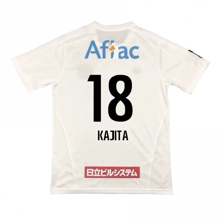 Enfant Football Maillot Kento Kajita #18 Blanc Noir Tenues Extérieur 2024/25 Canada