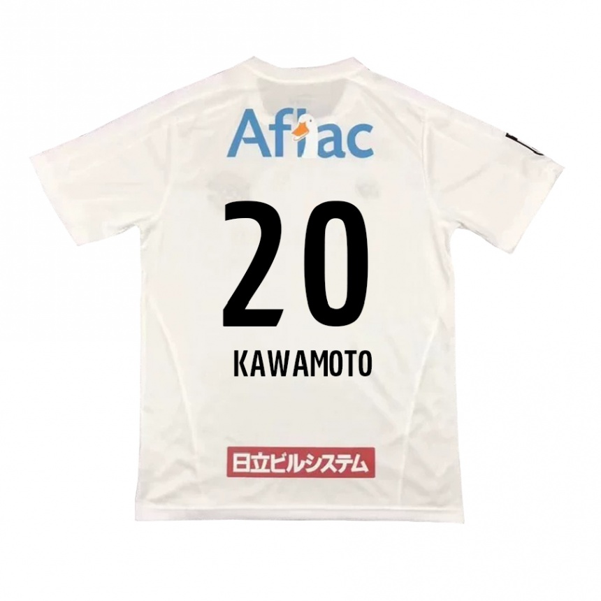 Enfant Football Maillot Daizen Kawamoto #20 Blanc Noir Tenues Extérieur 2024/25 Canada